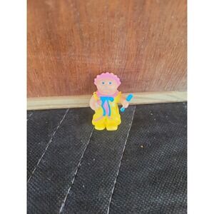 Yellow Nighty Baby Rattle Bottle  1984 OAA Cabbage Patch Kids PVC Figure CPK